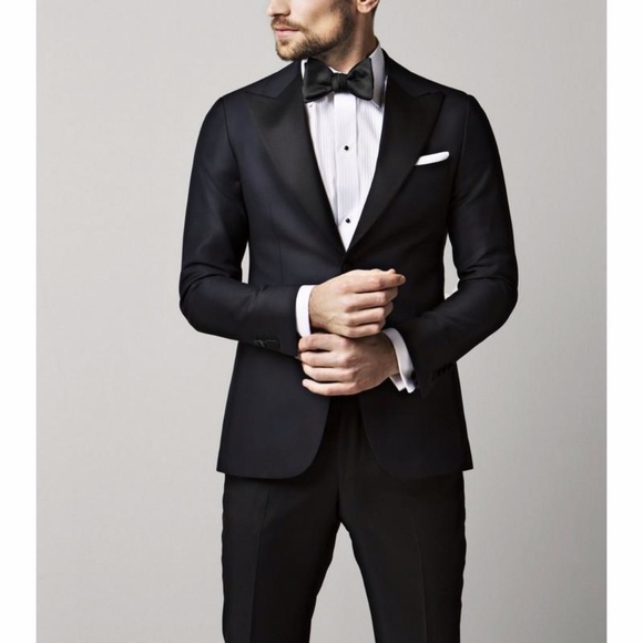 eton slim fit tuxedo shirt